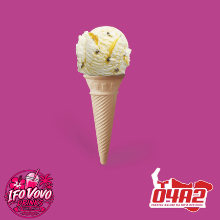 Passion Fruit Cone Ice Cream (Single) - “PICK UP FROM IFO VOVO DRINKS, VUNA WRAFT”