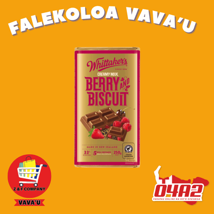 Whittakers Chocolate (Pa Lole/sokaleti) - "PICK UP FROM Z&F HANGA KI POUONO, NEIAFU VAVA'U"