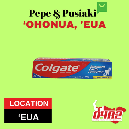 Colgate 175g - "PICK UP FROM PEPE & PUSIAKI, 'OHONUA, 'EUA"