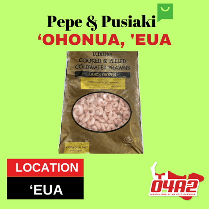 Cook Peel Prawns - "PICK UP FROM PEPE & PUSIAKI, 'OHONUA, 'EUA"