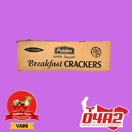 Punjas Breakfast Crackers 20 x 375g - "PICK UP FROM GOLDEN STAR, VAINI TONGATAPU"