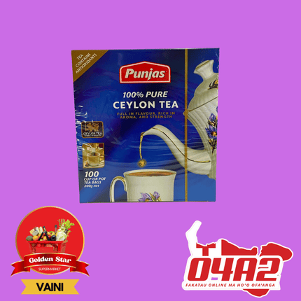 Punjas 100% Pure Ceylon Tea 200g - "PICK UP FROM GOLDEN STAR, VAINI TONGATAPU"