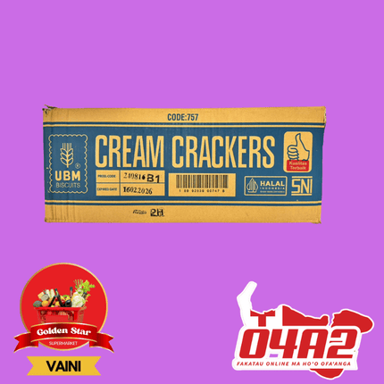 UBM Box of Cream Crackers - "PICK UP FROM GOLDEN STAR, VAINI TONGATAPU"