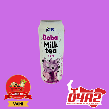 Boba Milk Tea Taro 490ML - "PICK UP FROM GOLDEN STAR, VAINI TONGATAPU"