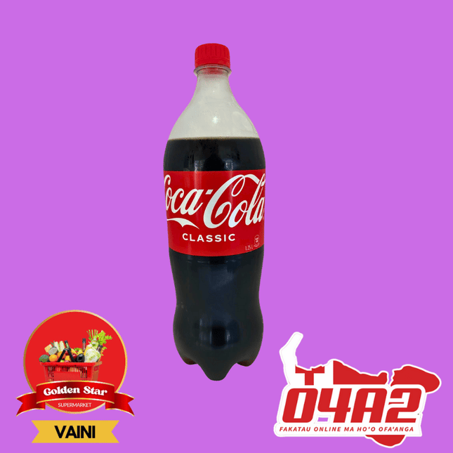 Hina Inu Coca Cola 1.25L Coke - "PICK UP FROM GOLDEN STAR, VAINI TONGATAPU"