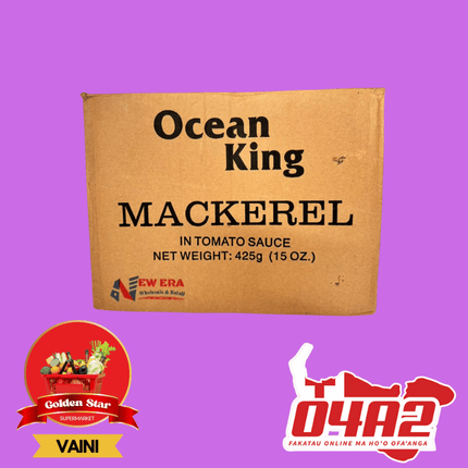 Ocean King Mackerel (Tomato Sauce) 425g - "PICK UP FROM GOLDEN STAR, VAINI TONGATAPU"