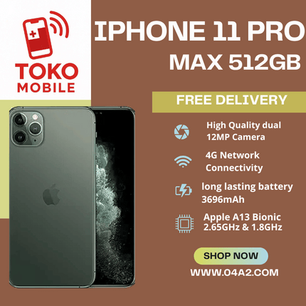 iPhone 11 Pro Max 512GB - “Free Delivery by Toko Mobile”