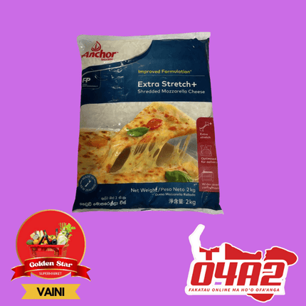 Shredded Mozarella Cheese 2Kg - "PICK UP FROM GOLDEN STAR, VAINI TONGATAPU"