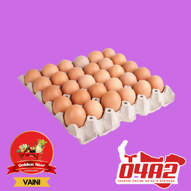 Tray of Eggs 24 - "PICK UP FROM GOLDEN STAR, VAINI TONGATAPU"
