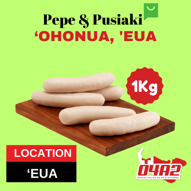 NZ Precooked Sausages 1Kg - "PICK UP FROM PEPE & PUSIAKI, 'OHONUA, 'EUA"