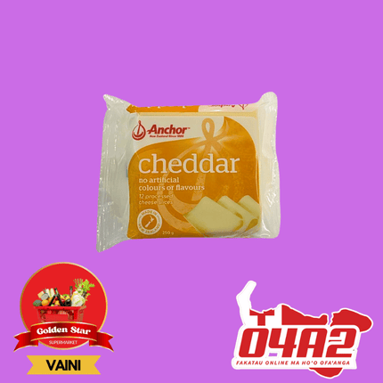 Anchor Cheddar Cheese 250g - "PICK UP FROM GOLDEN STAR, VAINI TONGATAPU"