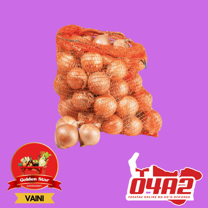 Onions (Tangai Onioni) 20kg - "PICK UP FROM GOLDEN STAR, VAINI TONGATAPU"