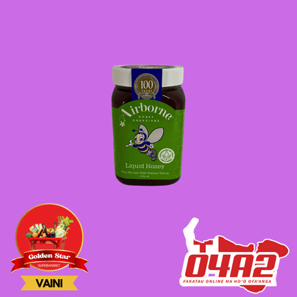 Airborne liquid Honey 500g - "PICK UP FROM GOLDEN STAR, VAINI TONGATAPU"