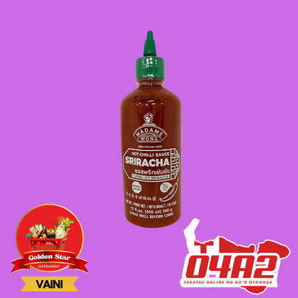 Sriracha Hot Chilli Sauce 793g - "PICK UP FROM GOLDEN STAR, VAINI TONGATAPU"
