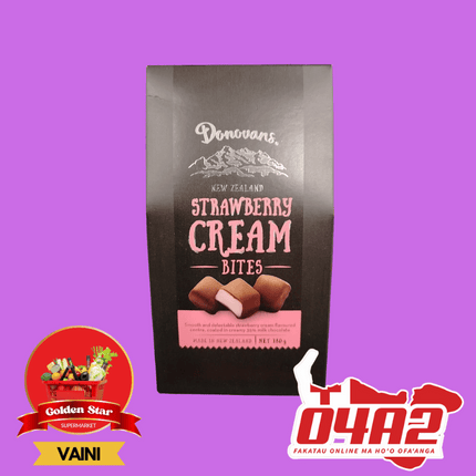 Donovans Strawberry Cream Bites Pa Lole - "PICK UP FROM GOLDEN STAR, VAINI TONGATAPU"