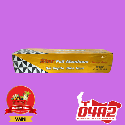 Star Foil Aluminium - "PICK UP FROM GOLDEN STAR, VAINI TONGATAPU"