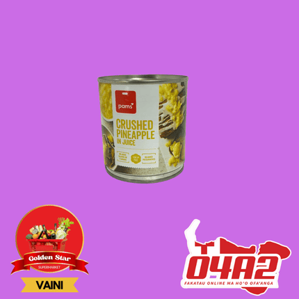 Crushed Pineapple In Juice - "PICK UP FROM GOLDEN STAR, VAINI TONGATAPU"