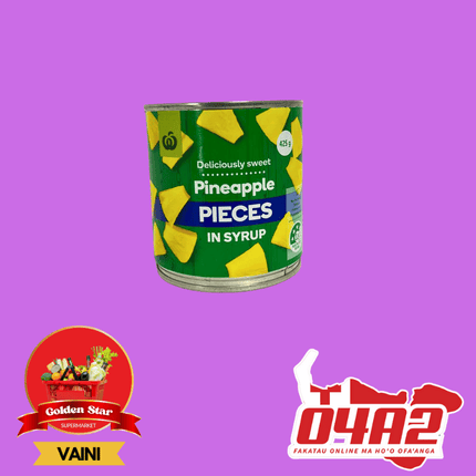 Pineapple Pieces 425g - "PICK UP FROM GOLDEN STAR, VAINI TONGATAPU"
