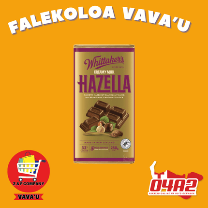 Whittakers Chocolate (Pa Lole/sokaleti) - "PICK UP FROM Z&F HANGA KI POUONO, NEIAFU VAVA'U"