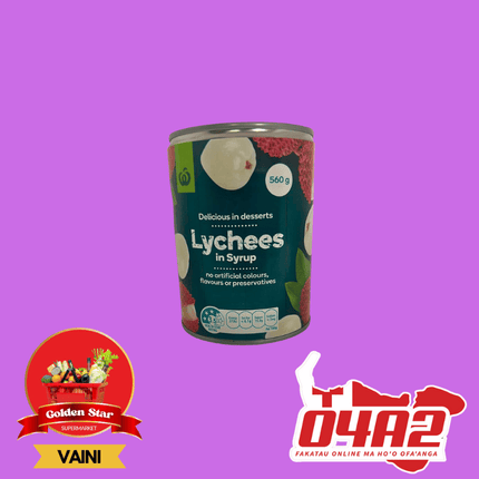 Lychees in Syrup 560g - "PICK UP FROM GOLDEN STAR, VAINI TONGATAPU"