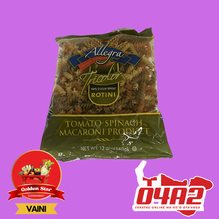 Allegra Macaroni 340g - "PICK UP FROM GOLDEN STAR, VAINI TONGATAPU"