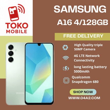 Samsung A16 4/128GB - “Free Delivery by Toko Mobile”