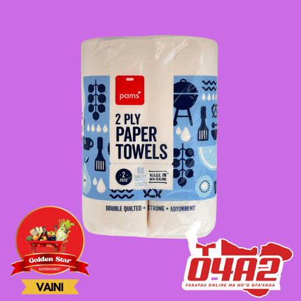 Pams 2 Ply Paper Towels - "PICK UP FROM GOLDEN STAR, VAINI TONGATAPU"