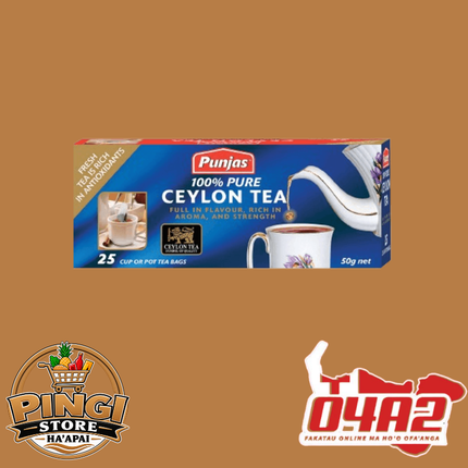 Punjas Ceylon Tea 50g - "PICK UP FROM PINGI STORE, HA'APAI"