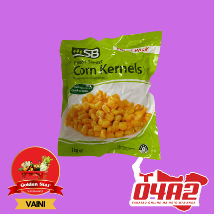 Frozen Sweet Corn Kernels 1Kg - "PICK UP FROM GOLDEN STAR, VAINI TONGATAPU"