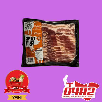 Streaky Bacon 500g (Out of Stock) - "PICK UP FROM GOLDEN STAR, VAINI TONGATAPU"