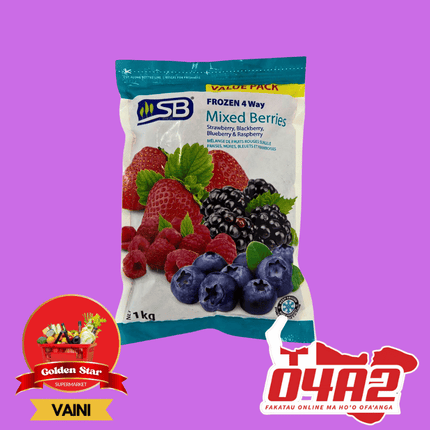 Frozen 4 Ways Mixed Berries - "PICK UP FROM GOLDEN STAR, VAINI TONGATAPU"