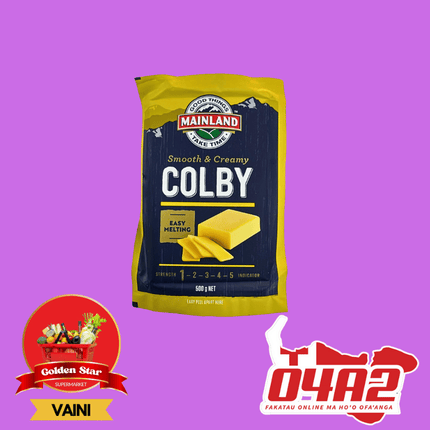 Mainland Smooth & Creamy Colby Cheese 500g - "PICK UP FROM GOLDEN STAR, VAINI TONGATAPU"