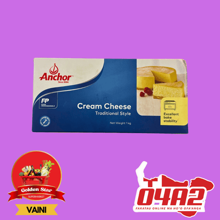 Anchor Cream Cheese 1Kg - "PICK UP FROM GOLDEN STAR, VAINI TONGATAPU"