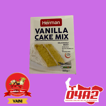 Herman Vanilla Cake Mix 500g - "PICK UP FROM GOLDEN STAR, VAINI TONGATAPU"