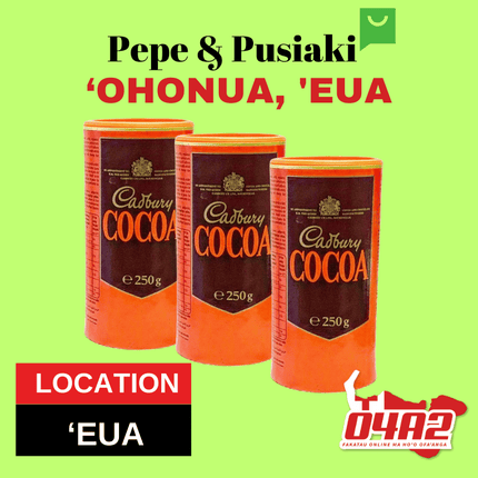 Cadbury Baking Cocoa 250kg - "PICK UP FROM PEPE & PUSIAKI, 'OHONUA, 'EUA"