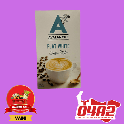 Avalanche Flat White Cafe Style 140g - "PICK UP FROM GOLDEN STAR, VAINI TONGATAPU"