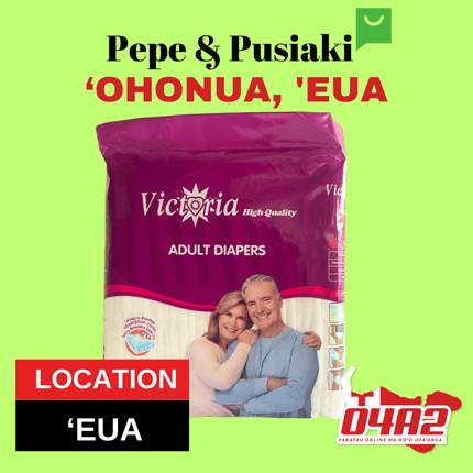 Victoria Adult Diapers XL - "PICK UP FROM PEPE & PUSIAKI, 'OHONUA, 'EUA"