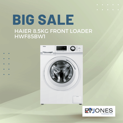 Haier 8.5kg Front Loader HWF85BW1 - "PICK UP FROM EM JONES NUKU'ALOFA"