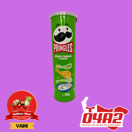 Pringles Sour Cream & Onion Flavor 134g - "PICK UP FROM GOLDEN STAR, VAINI TONGATAPU"