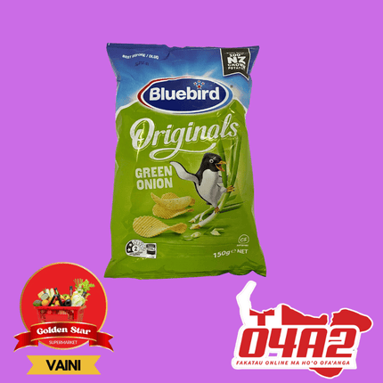 Bluebird Green Onion Flavor 150g - "PICK UP FROM GOLDEN STAR, VAINI TONGATAPU"