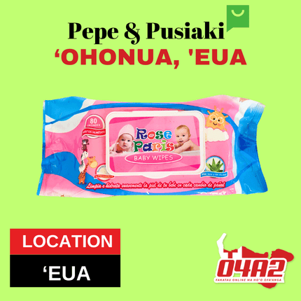 Victoria wipes - "PICK UP FROM PEPE & PUSIAKI, 'OHONUA, 'EUA"
