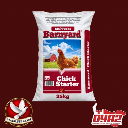 Chicken Starter Feed 25kg - “PICK UP FROM MATALUPE COMPANY LTD MAILETAHA NUKUALOFA”