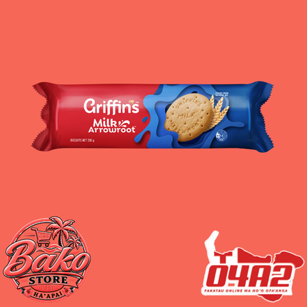 Griffins Milk Arrowroot 250g - “PICK UP AT BAKO STORE IN PANGAI OR HIHIFO HA’APAI BRANCHES”