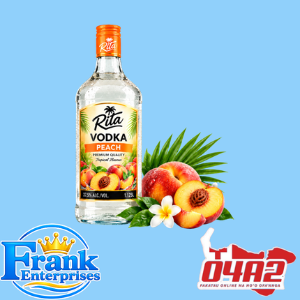 Rita Vodka Peach (Plastic) 1.125Ltr - “PICK UP FROM FRANK ENTERPRISE LTD, MA’UFANGA”