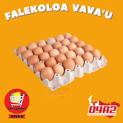 Tray of Eggs 24 Local Eggs - "PICK UP FROM Z&F HANGA KI POUONO, NEIAFU VAVA'U"