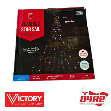 Flashing Star Sail - "PICK UP FROM VICTORY SUPERMARKET & WHOLESALE, PAHU"