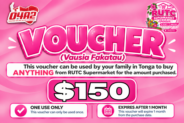 $150 Vausia Fakatau - "PICK UP FROM RUTC SUPERMARKET, HALALEVA"