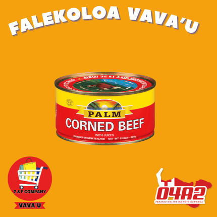 Palm Corned Beef 326g Kapapulu - "PICK UP FROM Z&F HANGA KI POUONO, NEIAFU VAVA'U"
