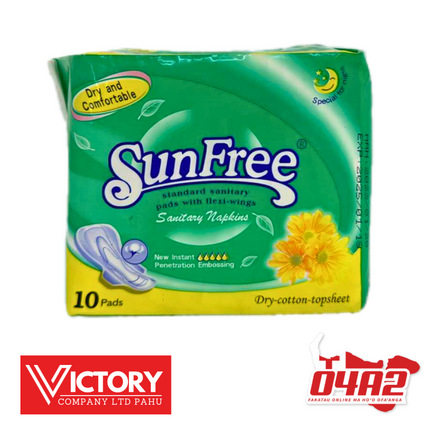 SUNFREE Sanitary Napkins - "PICK UP FROM VICTORY SUPERMARKET & WHOLESALE, PAHU"