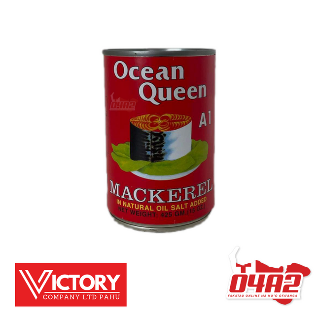 Ocean Queen Mackerel 425gm (Kapaika) - "PICK UP FROM VICTORY SUPERMARKET & WHOLESALE, PAHU"